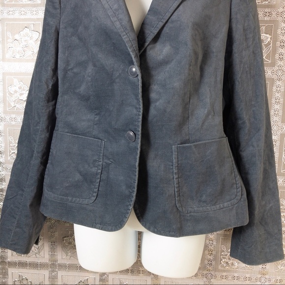 TALBOTS Dusty Blue Button Front Blazer Size 12 - Picture 4 of 8